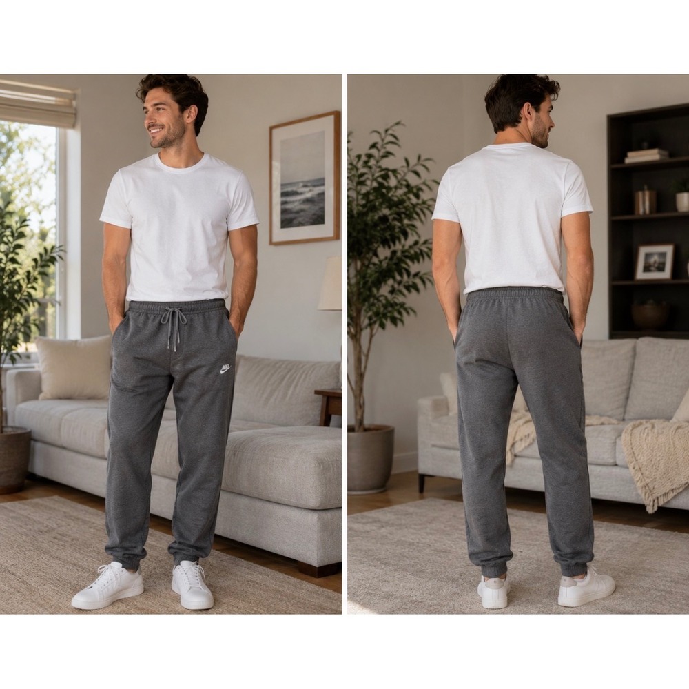 Nike Mens‎ Sportswear Club Fleece Joggers Charcoal Grey CJ7719-071 XL